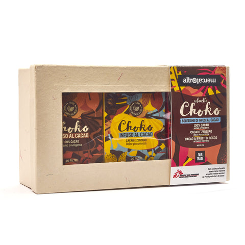 Choko - Cofanetto tre infusi al cacao | COD. 00003461 | 60 filtri - 3x50 g