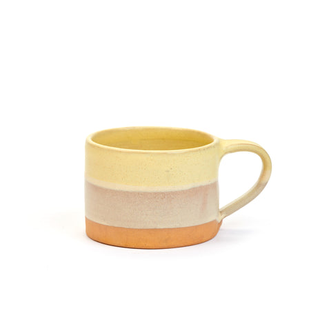 Mug piccola ANELLI gialla gres | 00003691