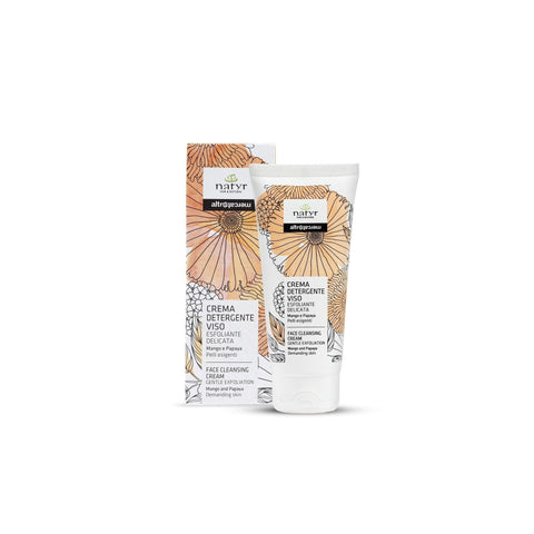 CREMA DETERGENTE VISO - ESFOLIANTE DELICATA - MANGO E PAPAYA | COD. 10030286 | 100 ml - Altromercato Shop Angoli di Mondo